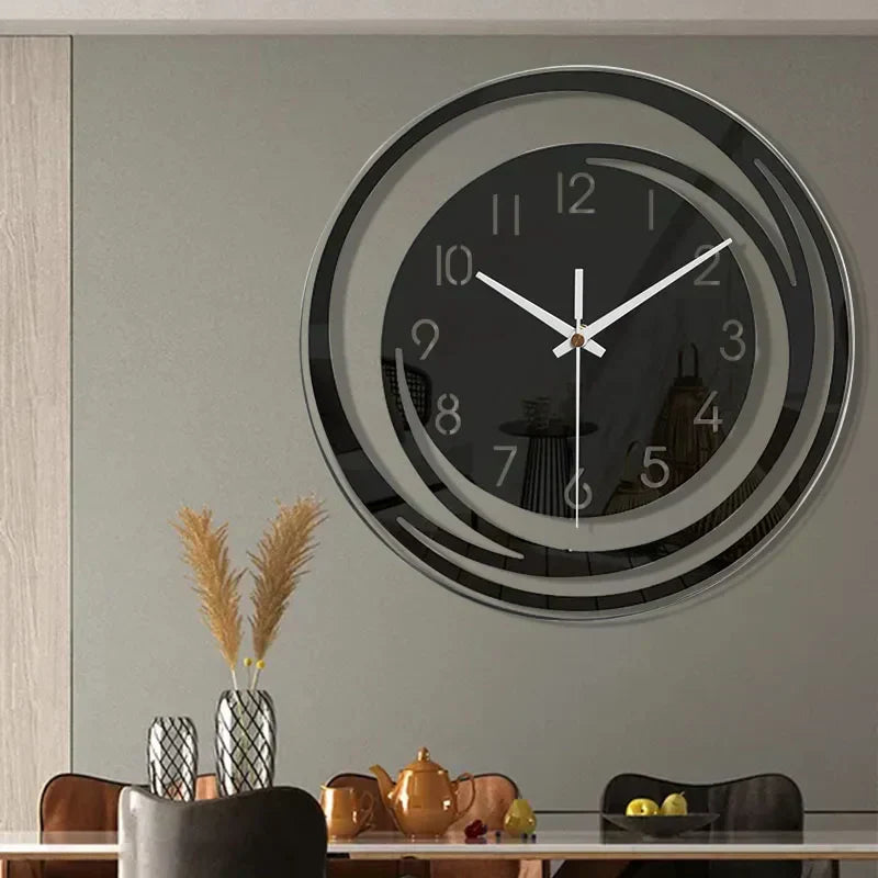 Elegancki Zegar Ścienny z Geometrycznym Motywem