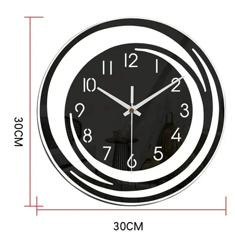 Elegancki Zegar Ścienny z Geometrycznym Motywem