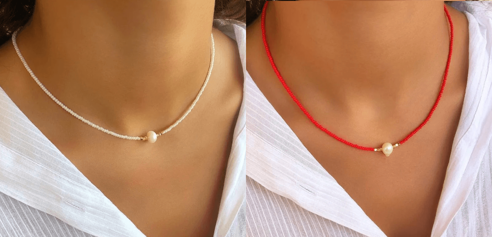 Elegancki naszyjnik z pereł (kup jeden, drugi gratis) – LuxeParel