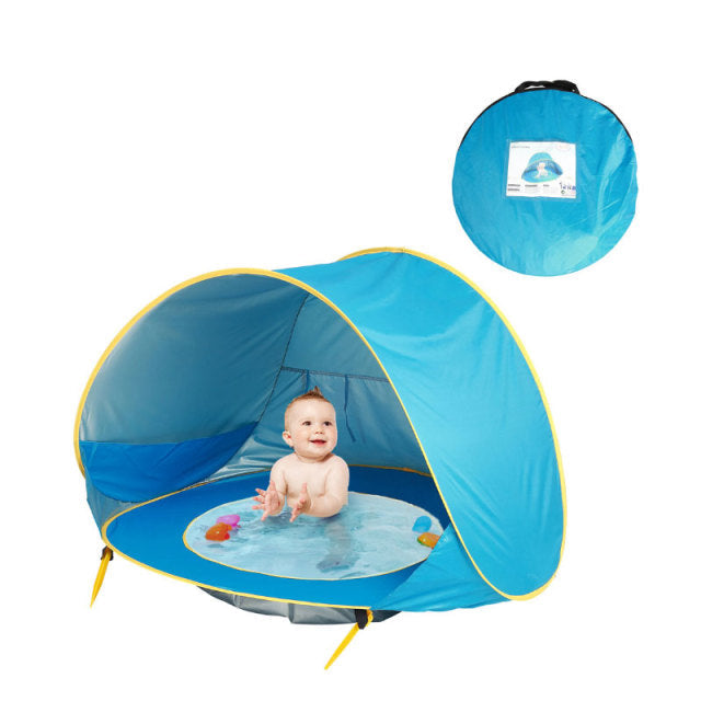 Namiot dziecięcy z UV ochroną i mini basenem – SunShell