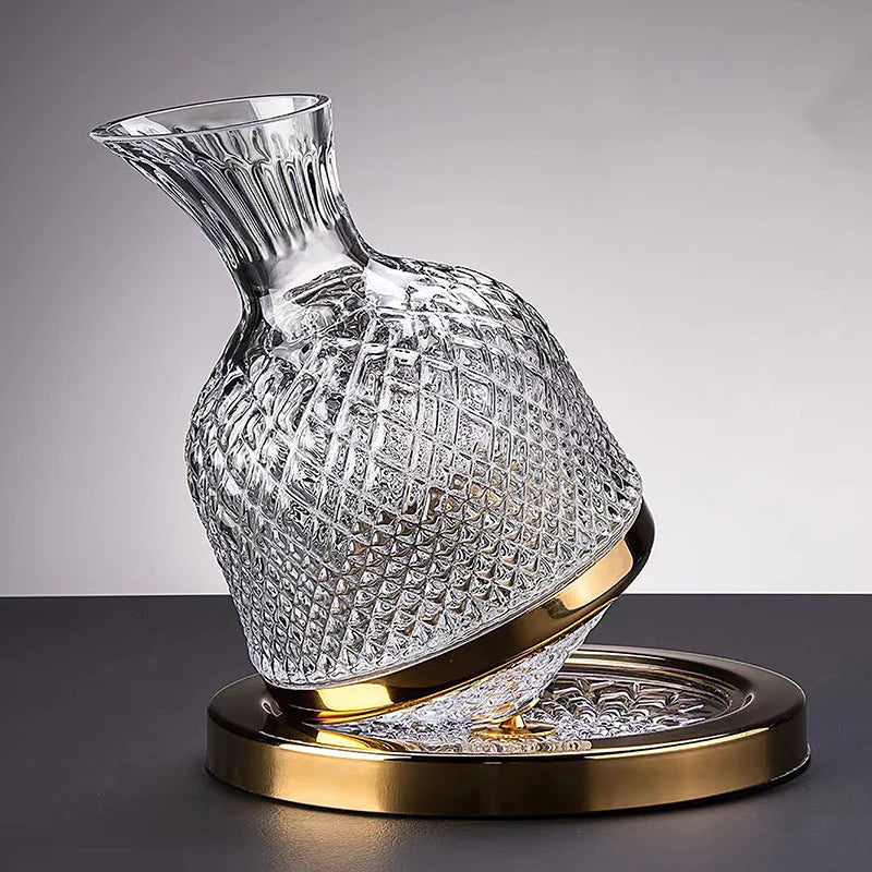 Elegancka Kryształowa Karafka Obrotowa