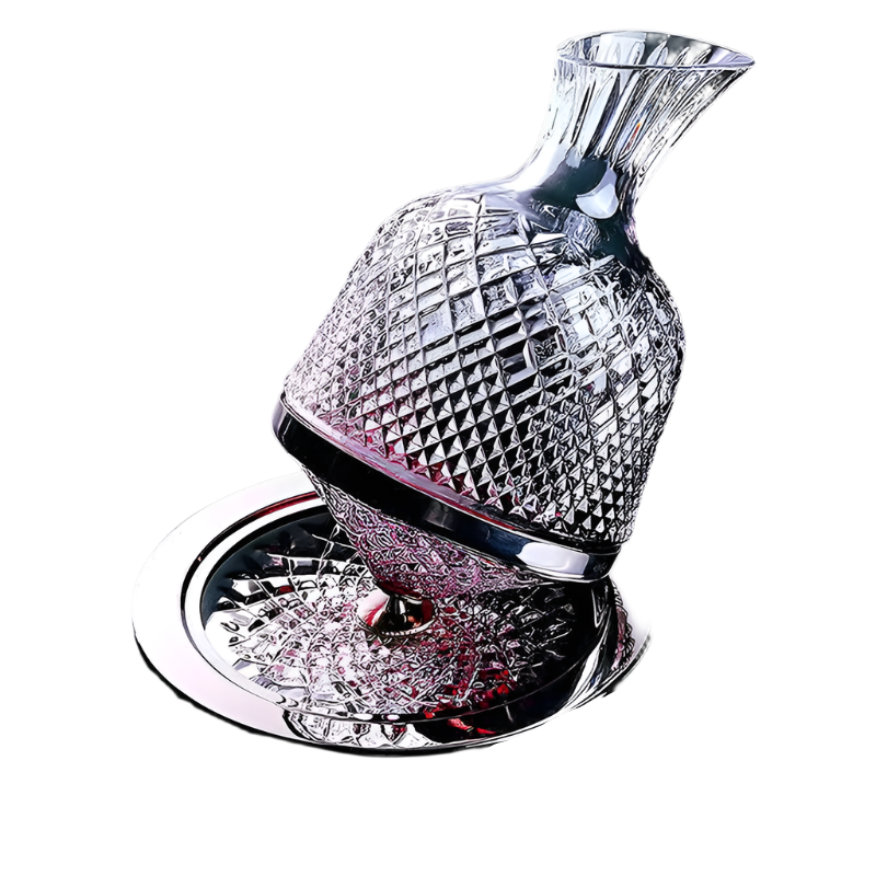 Elegancka Kryształowa Karafka Obrotowa