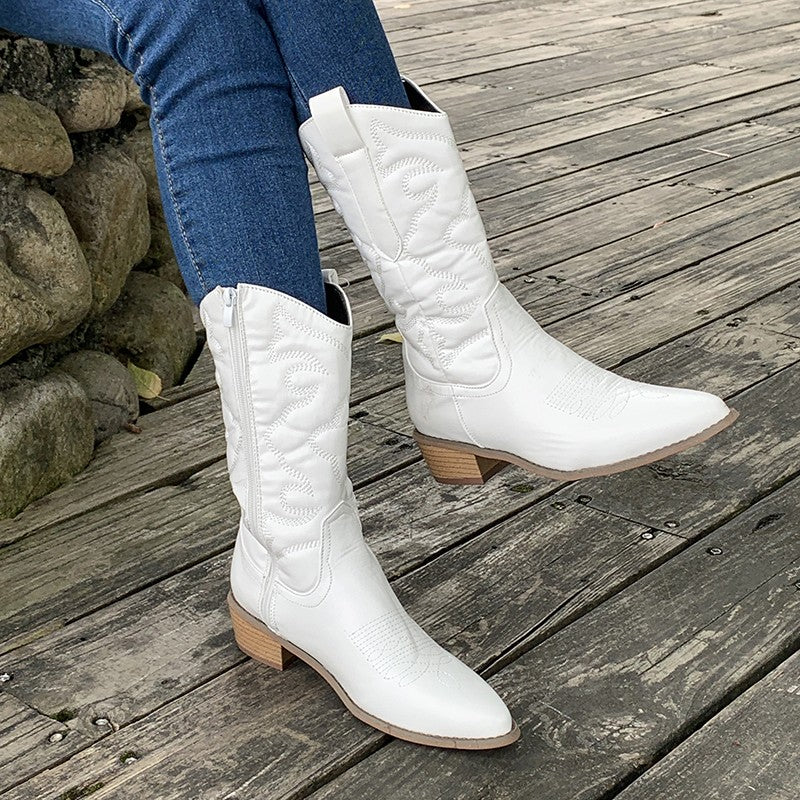 CAIT | Eleganckie metaliczne botki damskie